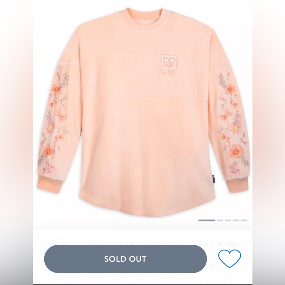Walt Disney World Spirit Jersey for Adults - Peach Medium